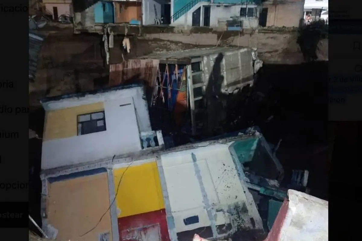 Colapso de vivienda en Villa Hermosa I, San Miguel Petapa, Guatemala., Conred