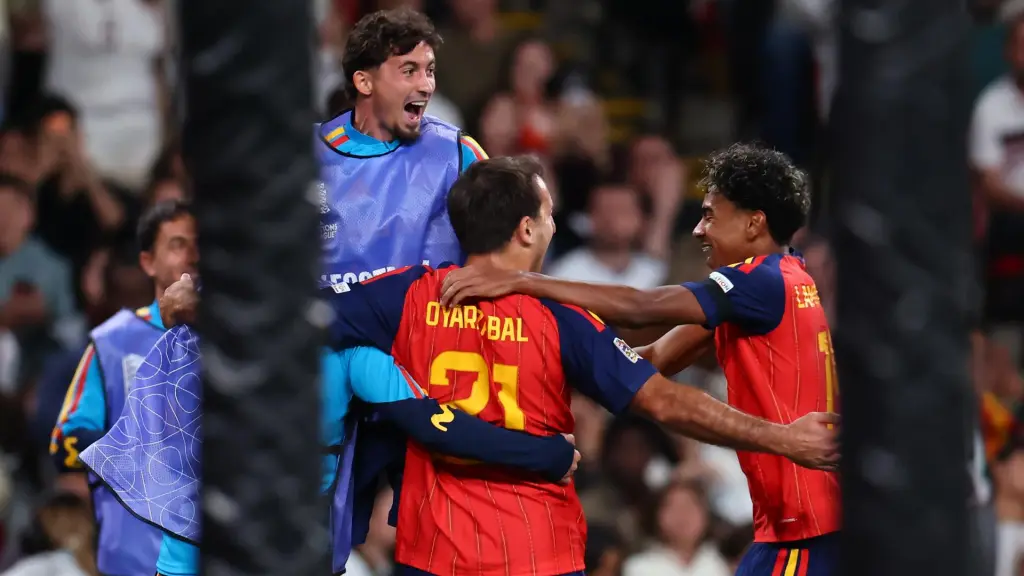 Celebración de España ante Inglaterra en Wembley - EFE