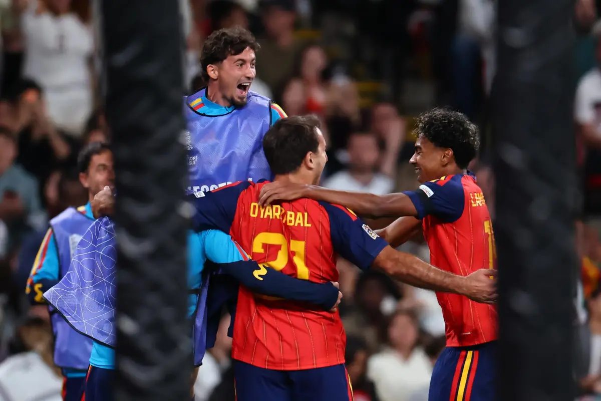 Celebración de España ante Inglaterra en Wembley - EFE