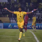Óscar Linton celebrando gol ante Malacateco 