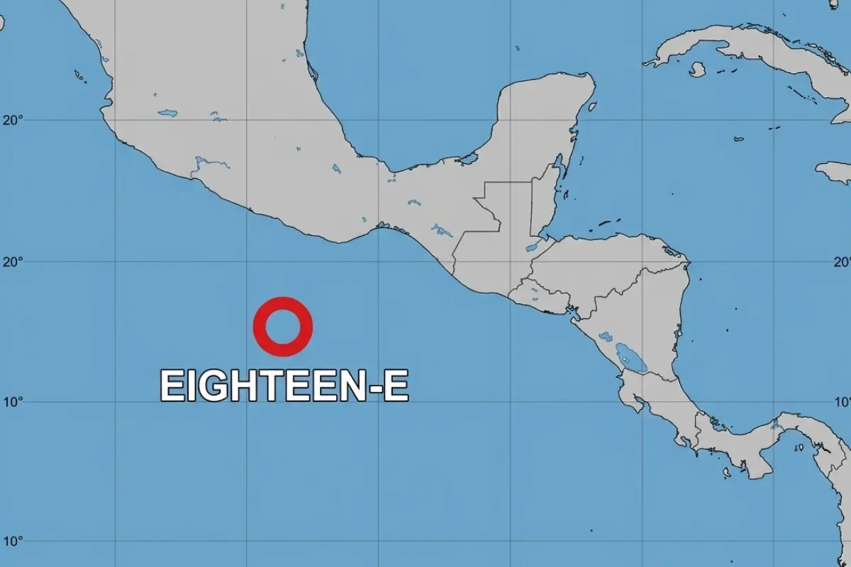 La depresión 18-E no representa peligro directo o indirecto para Guatemala. , Centro Nacional de Huracanes de los EE.UU.