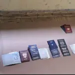 Documentos localizados durante el allanamiento en zona 1. ,PNC