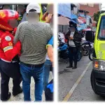 Área donde ocurrió el ataque que dejó tres heridos en la zona 1 capitalina. ,Bomberos Municipales