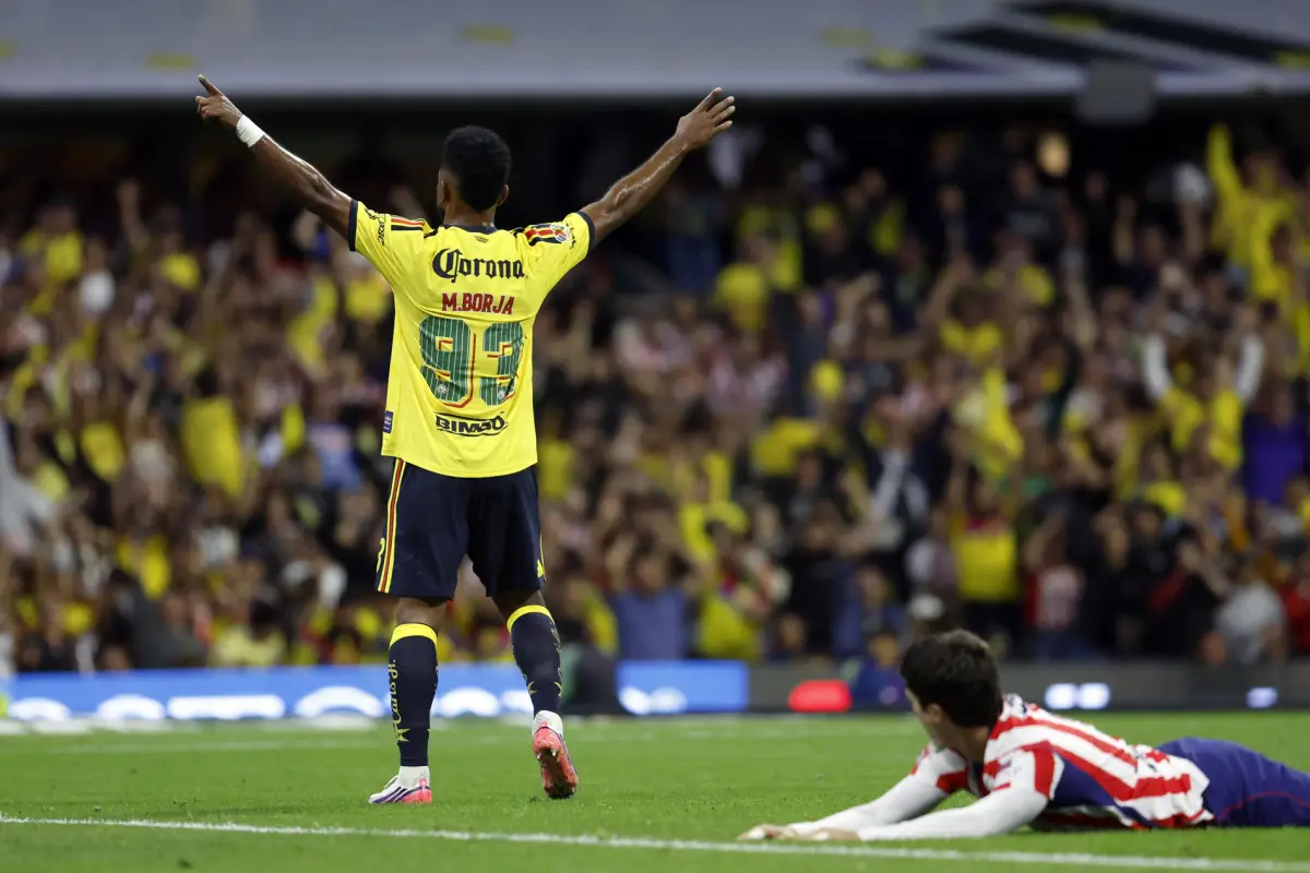 Celebración de Miguel Borja ante las Chivas de Guadalajara - EFE