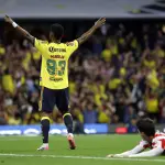 Celebración de Miguel Borja ante las Chivas de Guadalajara - EFE