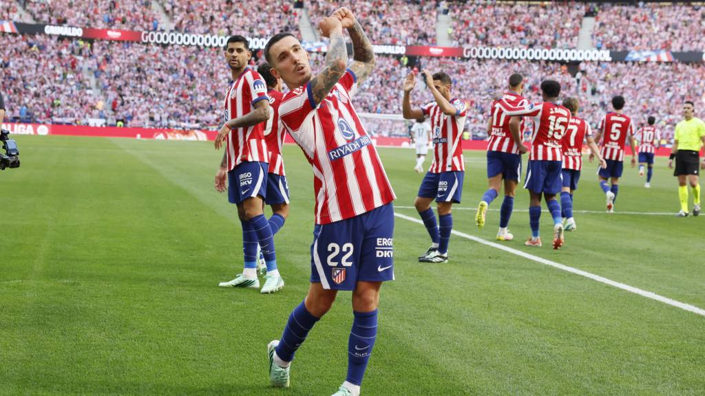 Celebración del Atlético de Madrid ante el Real Madrid | EFE