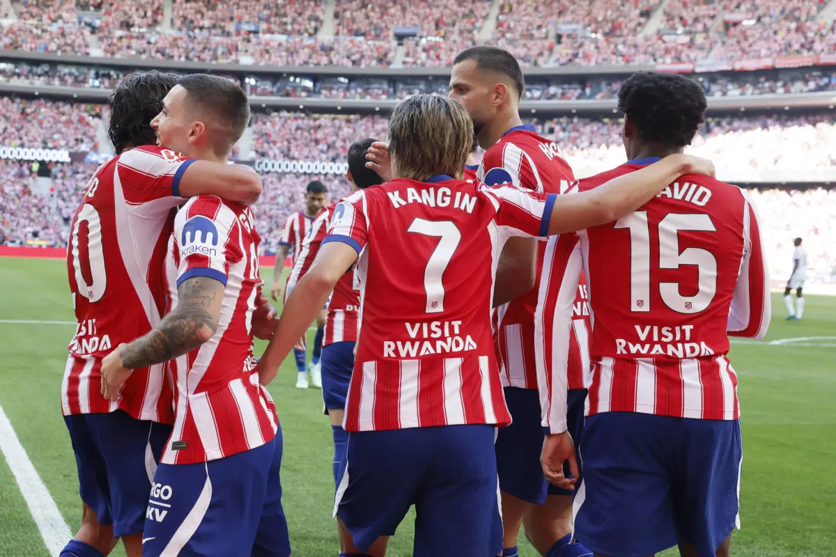Celebración del Atlético de Madrid ante el Real Madrid - EFE