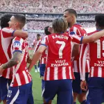 Celebración del Atlético de Madrid ante el Real Madrid - EFE