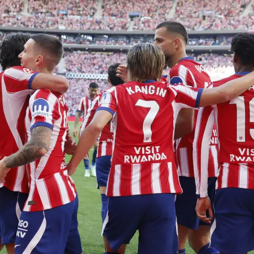 Celebración del Atlético de Madrid ante el Real Madrid - EFE
