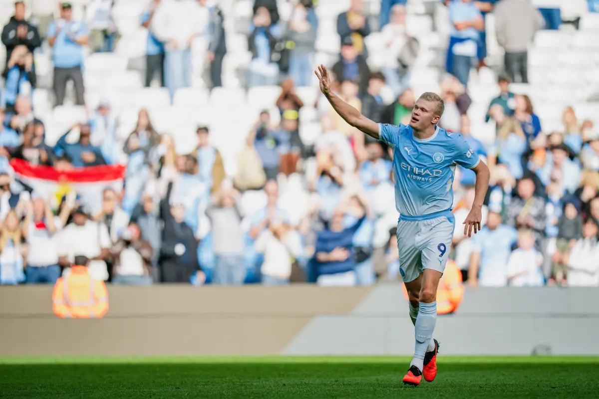 Celebración de Erling Haaland ante el Sunderland - Manchester City