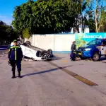 El percance no dejó personas heridas, solo daños en el vehiculo. ,Amílcar Montejo.