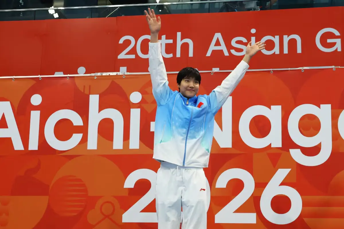 La nadadora china Yu Zidi, de apenas 13 años, volvió a sorprender al mundo de la natación - Manami Yamada
