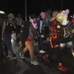 La caravana Fe y Esperanza, conformada por más de 600 migrantes de Honduras, El Salvador, Guatemala, Ecuador y Haití, avanza por México rumbo a EE. UU. ,EFE