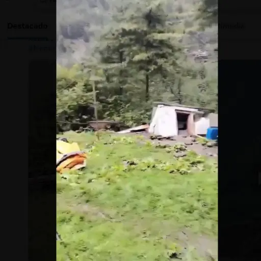 Fotograma de momento de avalancha en Nepal ,Captura de video