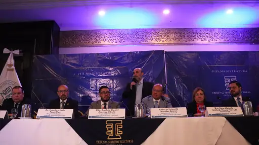 Conferencia de autoridades del TSE el lunes 28 de septiembre de 2026. ,Omar Solís/EU