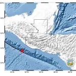 Uno de los sismos registrados este martes, 29 de septiembre, tuvo región epicentral en el océano Pacífico. ,Insivumeh