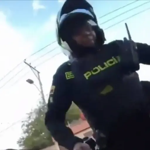 Video capta a policías grabando para TikTok antes de arrollar a un perro. ,Captura de pantalla video de X.