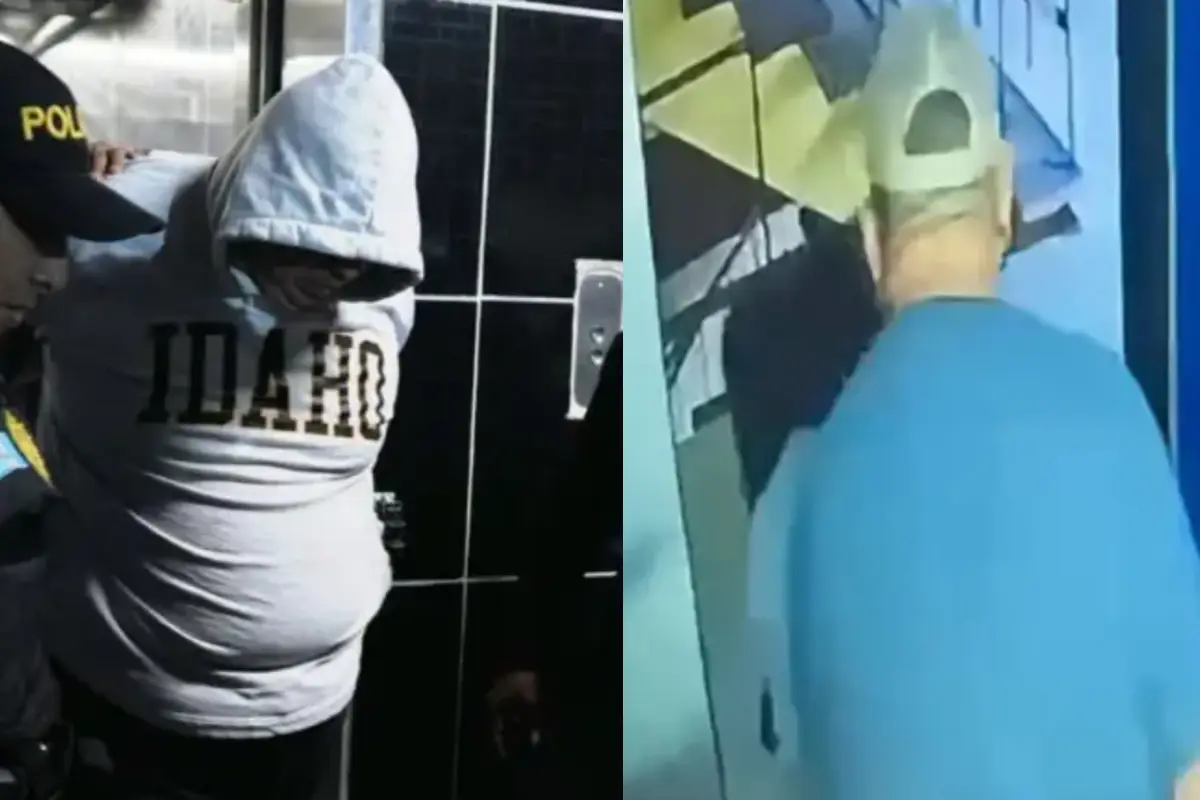 Omar Julián Espinoza Nájera, capturado por agredir a ascensorista en el edificio El Centro, zona 1 capitalina.,