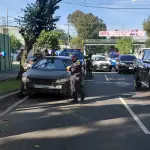 Área donde ocurrió el ataque armado contra un automovilista en la zona 3. ,Bomberos Municipales
