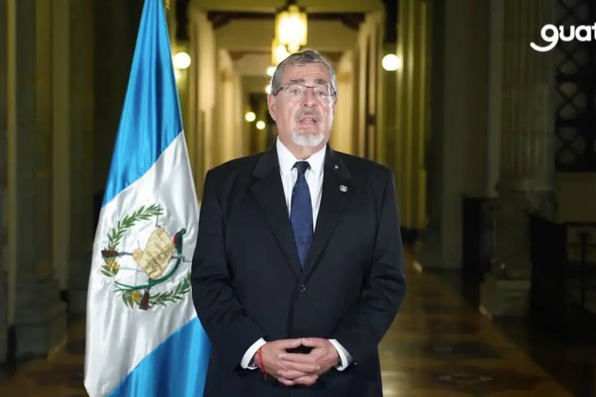 El Presidente, Bernardo Arévalo se pronunció en cadena nacional, Captura de pantalla