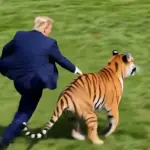 Trump publica polémico video sobre el tigre que mató a William Chapman. ,Captura de pantalla video de X.