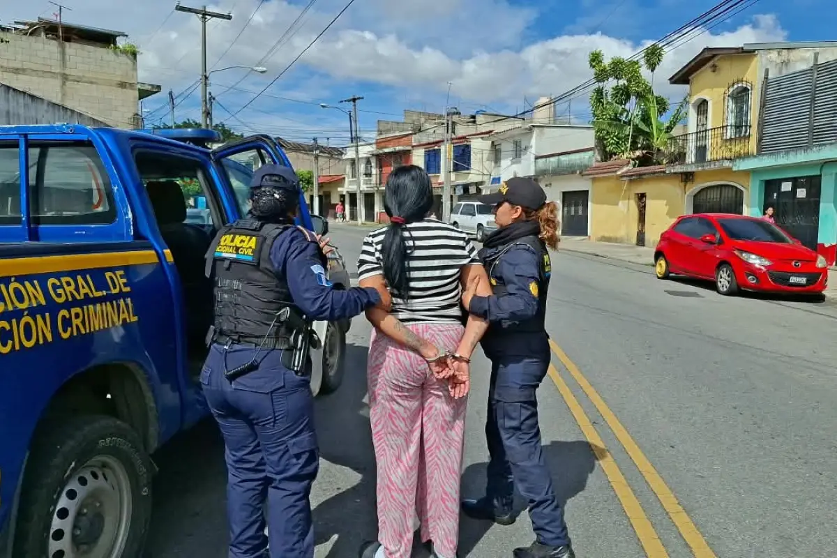 Alias "La Negra" fue capturada en un sector de la zona 7 capitalina., PNC