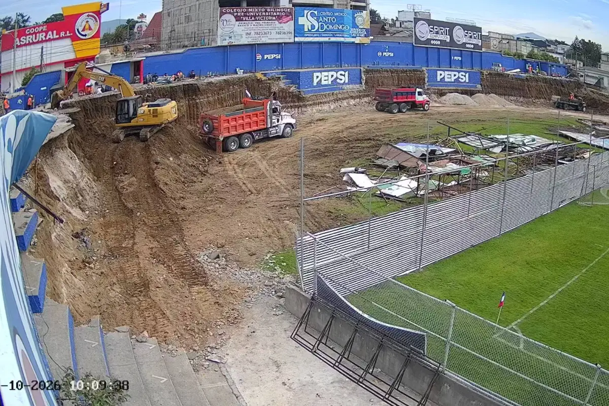 Instalan cámaras para seguir la remodelación del Estadio Mario Camposeco - Captura de pantalla