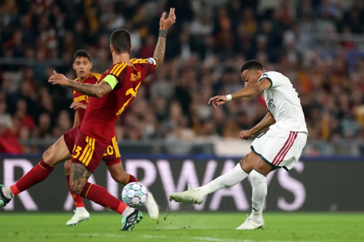 Anotación de Kylian Mbappé ante la Roma en el Estadio Olímpico - UEFA