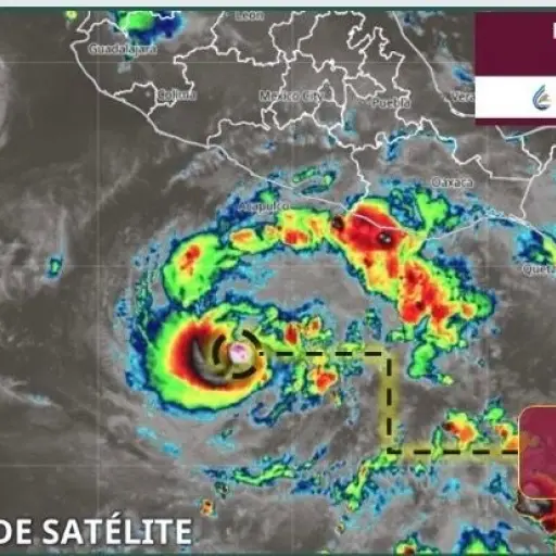 Trudy alcanzó la categoría de huracán durante la madrugada del jueves. ,Foto Conagua