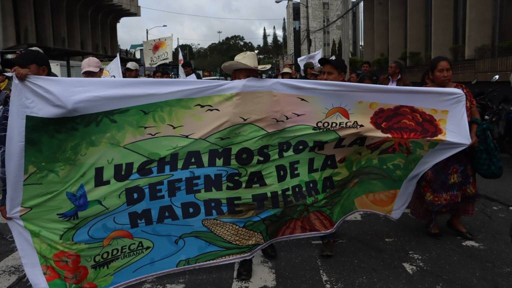Manifestación de Codeca en Ciudad de Guatemala el lunes 12 de octubre de 2026 | Omar Solís/Emisoras Unidas