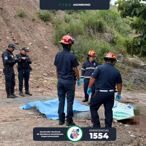 Los cuerpos fueron encontrados en San Antonio La Paz, El Progreso. ,Bomberos Municipales Departamentales