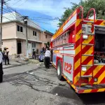 Área donde ocurrió la explosión en una panadería en la zona 5 de Mixco. ,Bomberos Voluntarios