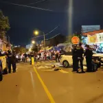 Los delincuentes habían secuestrado al conductor de un taxi por aplicación ,Foto Bomberos Voluntarios