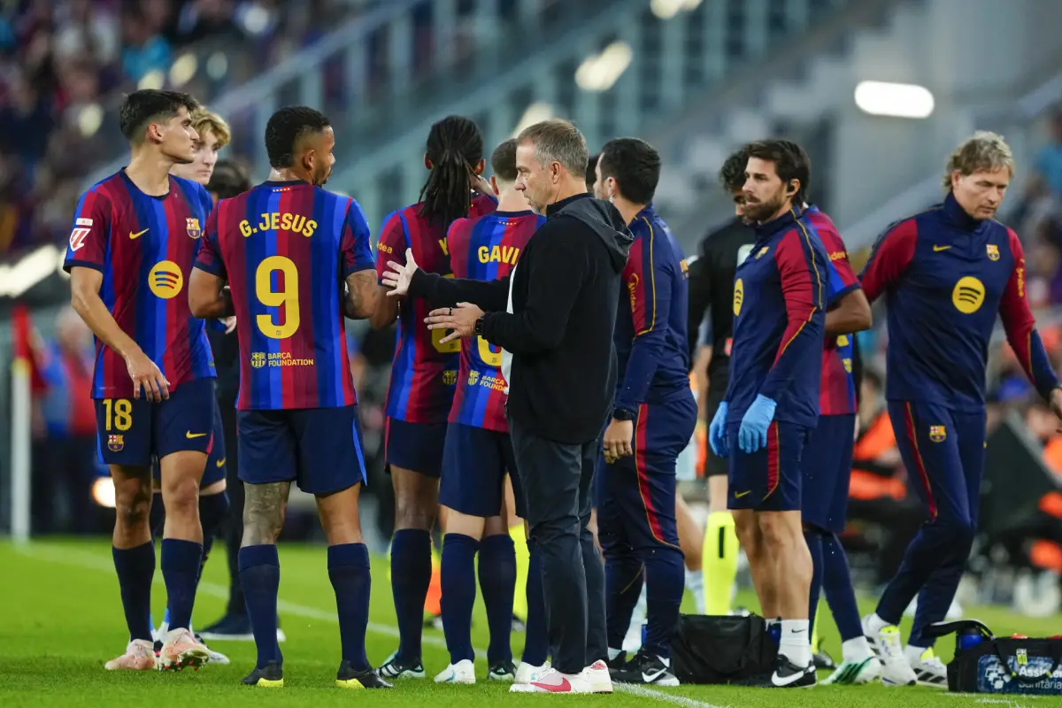 Jugadores del FC Barcelona en su partido ante el Getafe - EFE