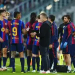 Jugadores del FC Barcelona en su partido ante el Getafe - EFE