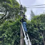 Agentes policiales trabajan en varios postes de Santa Catarina Pinula. ,PNC de Guatemala.