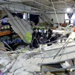 Se desploma techo de supermercado en Corea del Sur y deja 38 heridos. ,Redes sociales. 