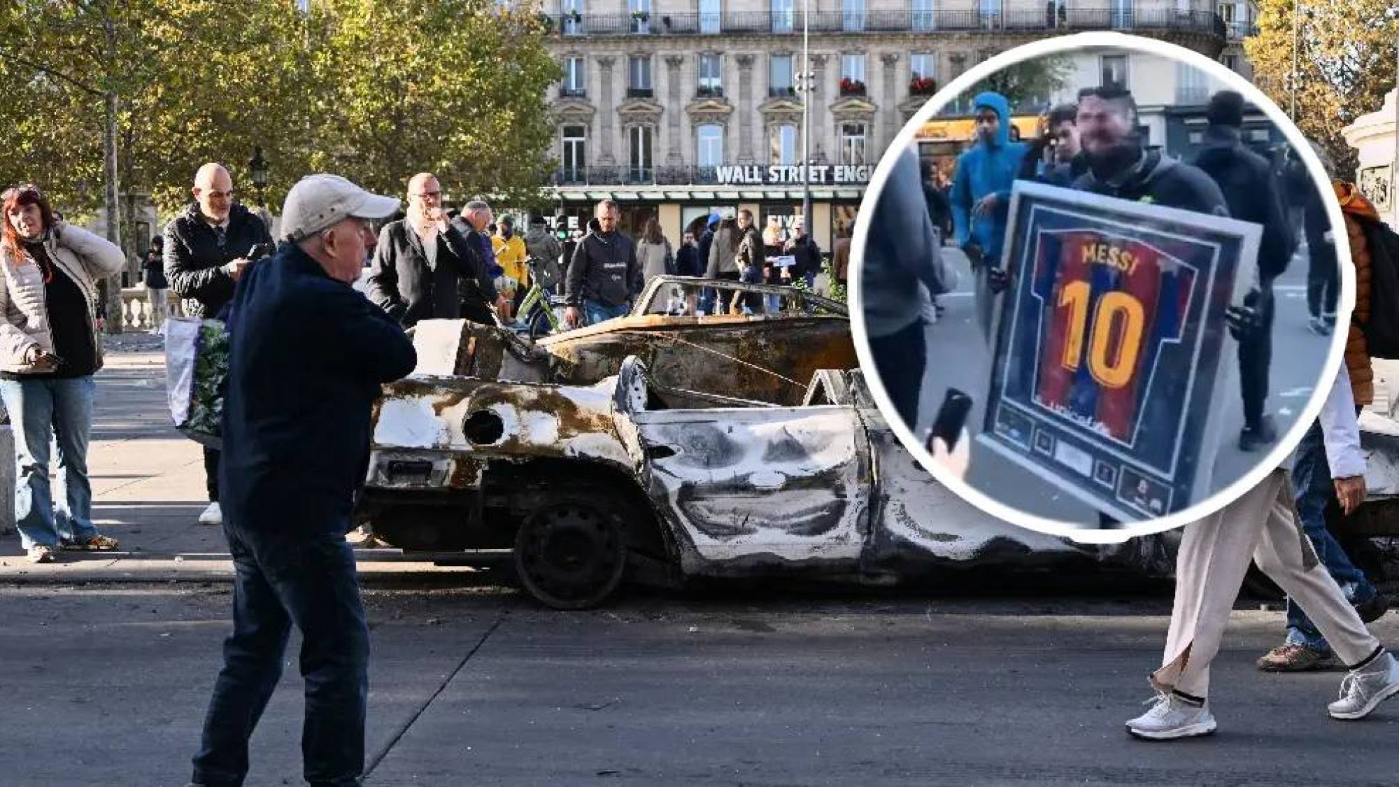 Roban camiseta y brazalete firmados por Messi durante los saqueos en París