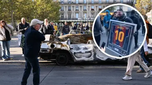 Roban artículos de colección de Lionel Messi durante los saqueos en París