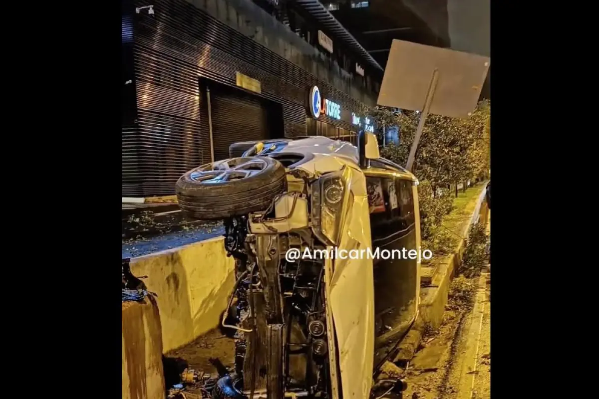 Área donde ocurrió el accidente en zona 15., PMT capitalina/Montejo