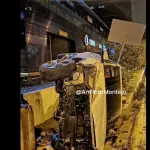 Área donde ocurrió el accidente en zona 15. ,PMT capitalina/Montejo