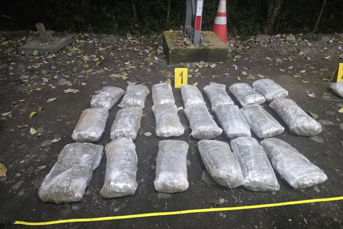 La droga decomisada en el operativo en Jutiapa., PNC