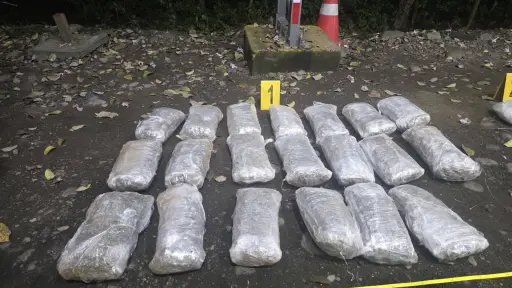 La droga decomisada en el operativo en Jutiapa. ,PNC