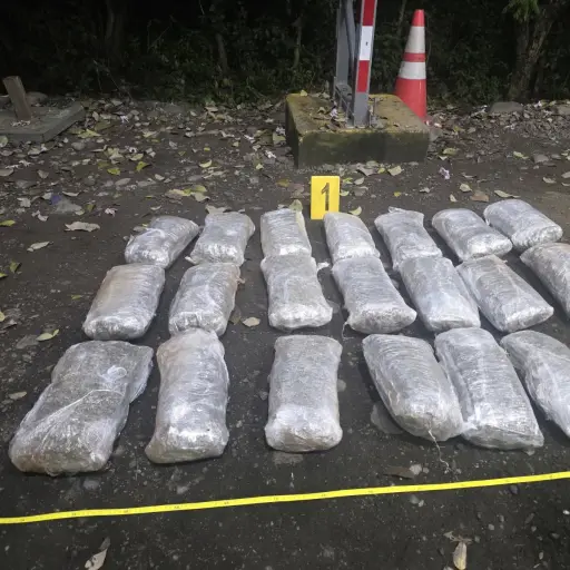 La droga decomisada en el operativo en Jutiapa. ,PNC