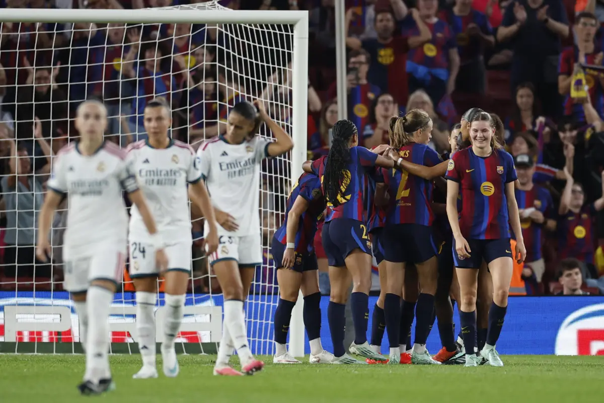 Celebración del Barça Femenino en el Clásico - EFE