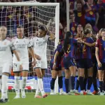 Celebración del Barça Femenino en el Clásico - EFE