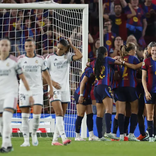 Celebración del Barça Femenino en el Clásico - EFE