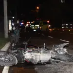 Área donde ocurrió el accidente donde murieron dos motoristas en zona 15. ,Bomberos Municipales
