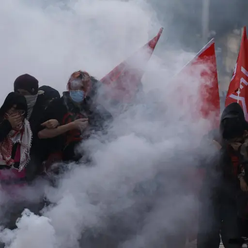 Protestas de estudiantes en Francia ,EFE