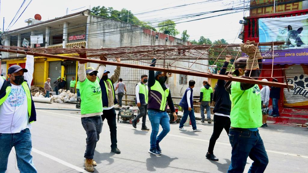 Colapso de viviendas en Villa Hermosa, San Miguel Petapa, Guatemala, en octubre de 2026. | Omar Solís/Emisoras Unidas